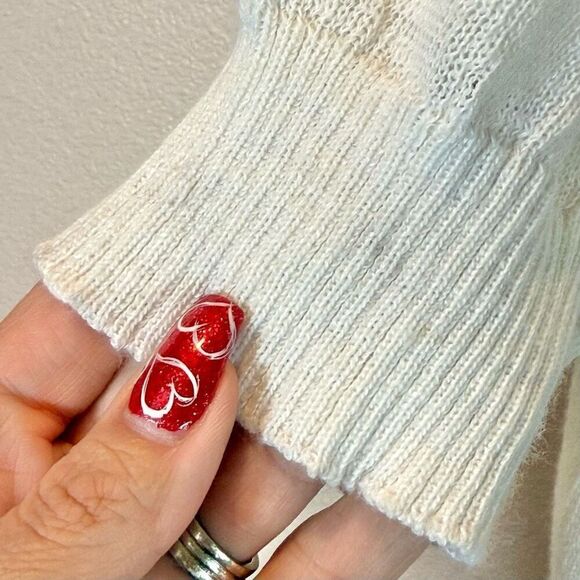 White + Warren Ivory Short Sleeve Button Up Front Tie Cardigan Women's Small - Picture 4 of 10